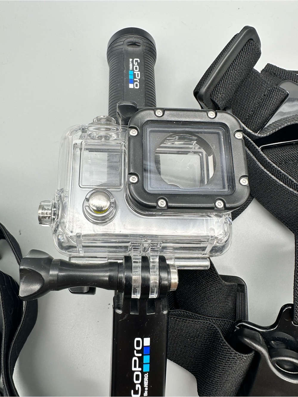 Gopro Accessory Bundle Chesty Chest Harness Head Strap Handheld Grip & Housing View 6